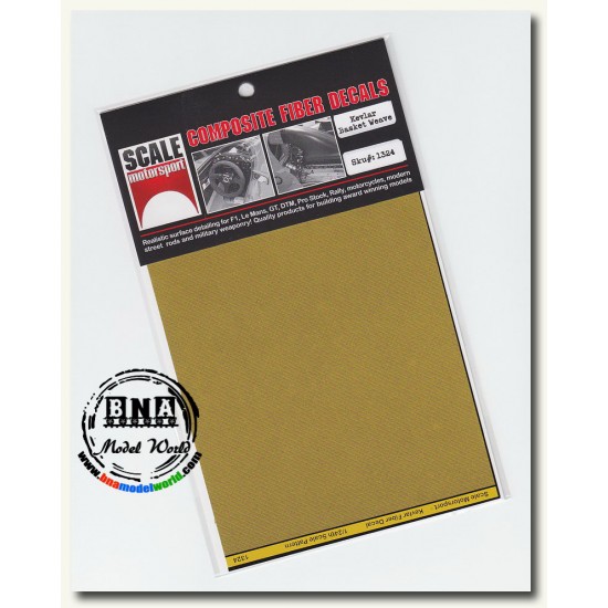 1/24 Carbon Fiber Decals - Kevlar Basket Weave Yellow on Black 1/24 Carbon Fiber Decals - Kevlar Basket Weave Yellow on Black