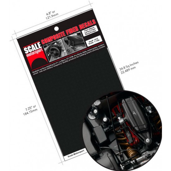 1/12 Carbon Fiber Plain Weave Black on Pewter Decals 1/12 Carbon Fiber Plain Weave Black on Pewter Decals