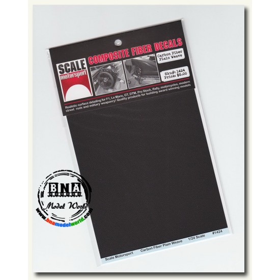 1/24 Carbon Fiber Plain Weave Black on Pewter Decals 1/24 Carbon Fiber Plain Weave Black on Pewter Decals