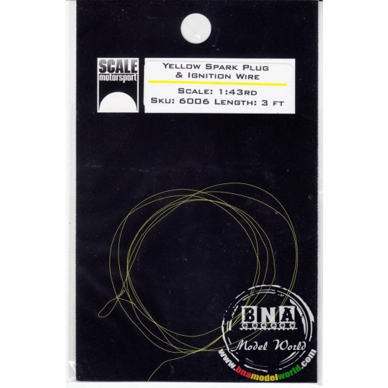 1/43rd Yellow Spark Plug / Ignition / Battery Detailing Wire 1/43rd Yellow Spark Plug / Ignition / Battery Detailing Wire