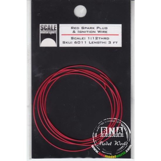 1/12th Red Spark Plug Wire 1/12th Red Spark Plug Wire