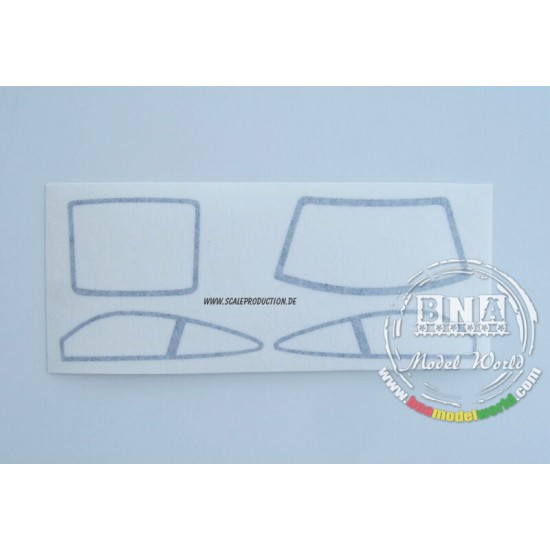 1/24 Pre-Cut Window Frames for Carrera Porsche GT3RSR 1/24 Pre-Cut Window Frames for Carrera Porsche GT3RSR