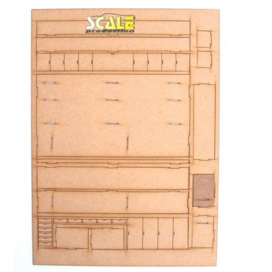 1/24 1/25 Garage Cabinet #1 MDF Wood Laser Cut 1/24 1/25 Garage Cabinet #1 MDF Wood Laser Cut