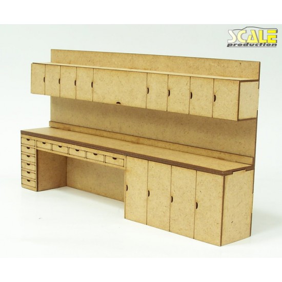1/24 1/25 Garage Cabinet #1 MDF Wood Laser Cut 1/24 1/25 Garage Cabinet #1 MDF Wood Laser Cut