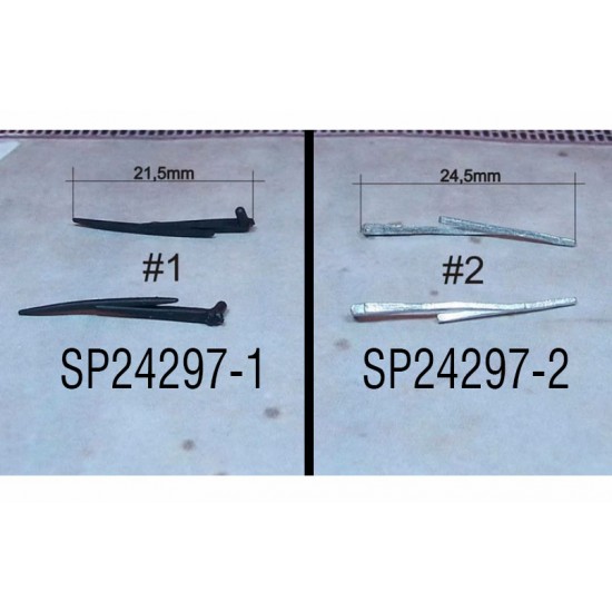 1/24 1/25 Windshield Wipers #2 (2pcs, Polished White Metal) 1/24 1/25 Windshield Wipers #2 (2pcs, Polished White Metal)