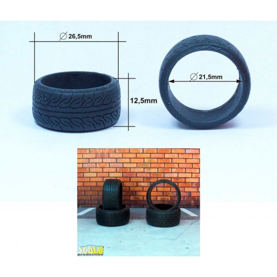 1/24 19/20 Yokohama Advan Neova Tyres (OD: 26.5mm, ID: 21.5mm, width: 12.5mm) 1/24 19/20 Yokohama Advan Neova Tyres (OD: 26.5mm, ID: 21.5mm, width: 12.5mm)