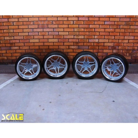 1/24 1/25 19 rotiform HUR Wheels #1 w/Low Profile Tyres 1/24 1/25 19 rotiform HUR Wheels #1 w/Low Profile Tyres