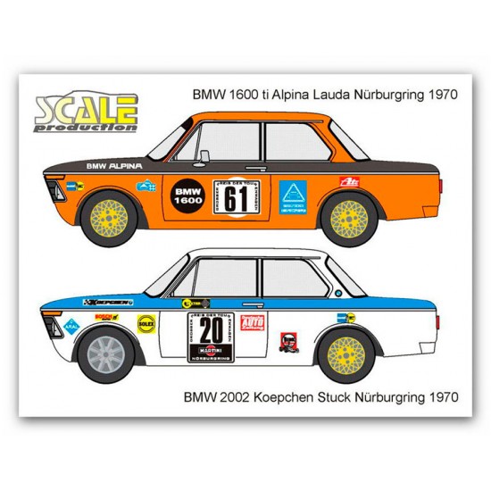 1/24 BMW 1600/2002 Koepchen/Alpina Nurburgring 1970 Transkit for Hasegawa Rally Kits 1/24 BMW 1600/2002 Koepchen/Alpina Nurburgring 1970 Transkit for Hasegawa Rally Kits