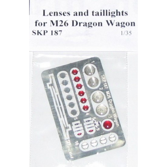 1/35 US M26 Tank Recovery Vehicle Dragon Wagon Lenses & Taillights for Tamiya #35244 1/35 US M26 Tank Recovery Vehicle Dragon Wagon Lenses & Taillights for Tamiya #35244