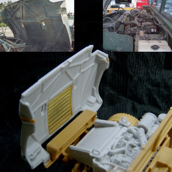 1/35 Humvee Engine Detail-up Set Set for Bronco kits