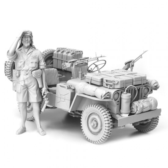 1/16 WWII British Spacial Air Service Jeep Resin Kit