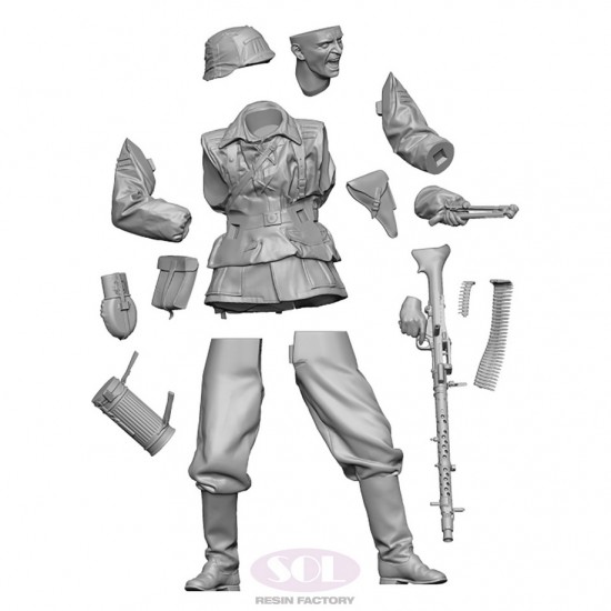 1/16 WWII German Infantry MG34 Gunner 1/16 WWII German Infantry MG34 Gunner