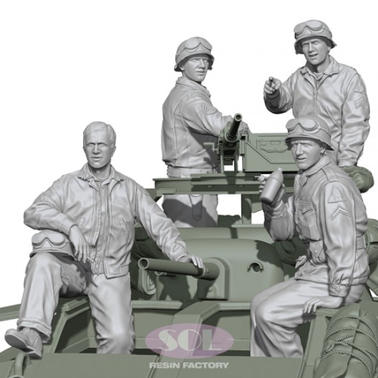 1/16 WWII US Army M8 Crew (4 figures) 1/16 WWII US Army M8 Crew (4 figures)