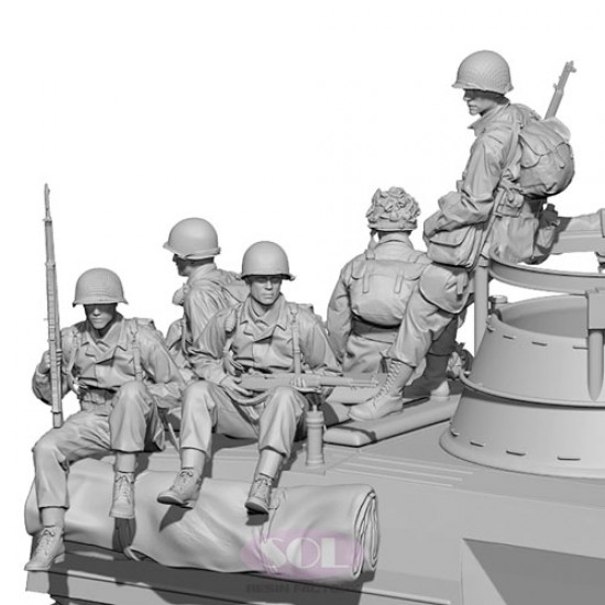 1/35 WWII US Army M8 Riders Set (6 figures, 3D printed kit) 1/35 WWII US Army M8 Riders Set (6 figures, 3D printed kit)