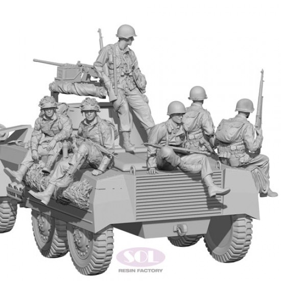1/35 WWII US Army M8 Riders Set (6 figures, 3D printed kit) 1/35 WWII US Army M8 Riders Set (6 figures, 3D printed kit)