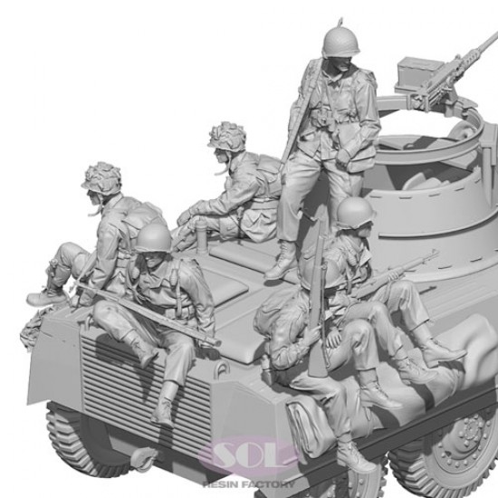 1/35 WWII US Army M8 Riders Set (6 figures, 3D printed kit) 1/35 WWII US Army M8 Riders Set (6 figures, 3D printed kit)