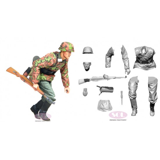1/16 WWII German SS Infantry with Kar98k 1/16 WWII German SS Infantry with Kar98k