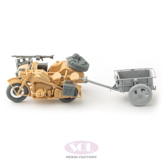 1/35 KS750 Motorcycle and Sidecar Upgrade Parts Set w/Anhanger for Academy kits 1/35 KS750 Motorcycle and Sidecar Upgrade Parts Set w/Anhanger for Academy kits