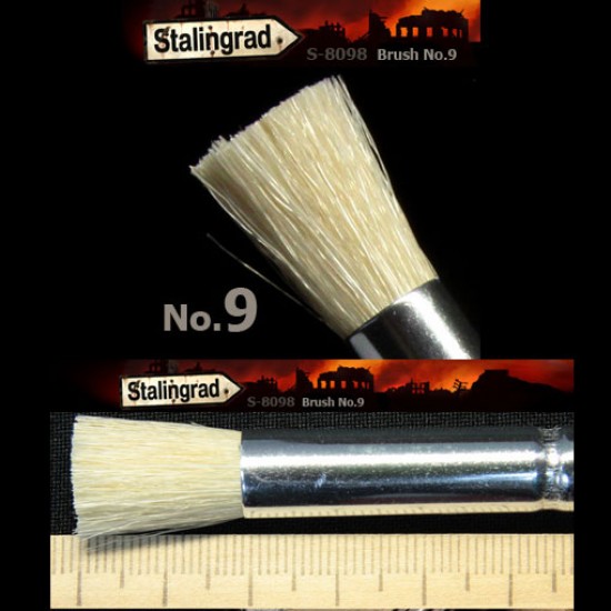Hard Bristle Paint Brush - Round Size 9 (Suitable for Diorama Work) Hard Bristle Paint Brush - Round Size 9 (Suitable for Diorama Work)