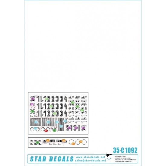 Decals for 1/35 SS-Tigers in France Vol.4 - 2.Kompanie s.SS PzAbt 102 Normandy 1944 Decals for 1/35 SS-Tigers in France Vol.4 - 2.Kompanie s.SS PzAbt 102 Normandy 1944