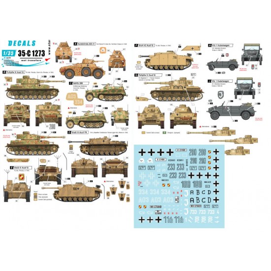 Decals for 1/35 WWII Balkan Vol.4 - German in Greece after 1941 w/Sturm-Division Rhodos Decals for 1/35 WWII Balkan Vol.4 - German in Greece after 1941 w/Sturm-Division Rhodos