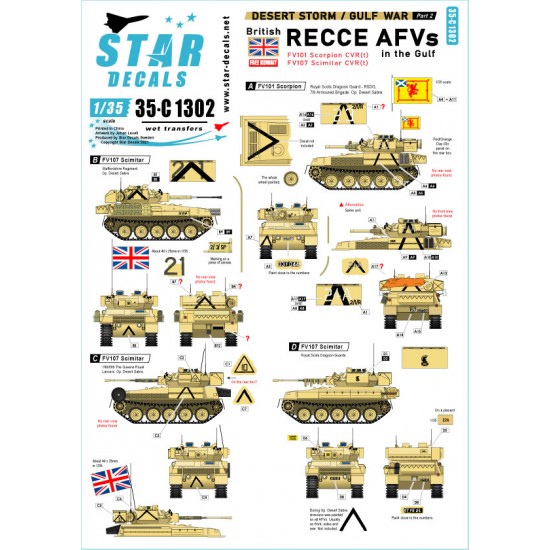 1/35 Desert Storm #2 British Recce AFVs in the Gulf 1990-91. CVR(T) Scorpion Scimitar 1/35 Desert Storm #2 British Recce AFVs in the Gulf 1990-91. CVR(T) Scorpion Scimitar
