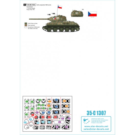 1/35 T-34-85 Medium Tank. Polish, Jugoslav and Czech Red Army tanks. 1/35 T-34-85 Medium Tank. Polish, Jugoslav and Czech Red Army tanks.