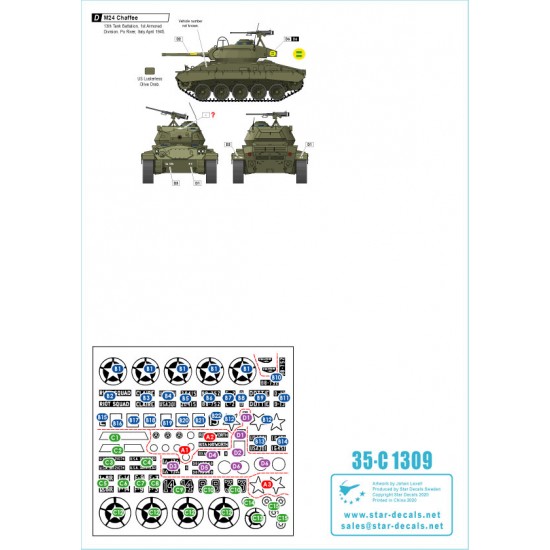 1/35 US Armoured Mix # 2. M24 Chaffee in Europe 1944-45. 1/35 US Armoured Mix # 2. M24 Chaffee in Europe 1944-45.