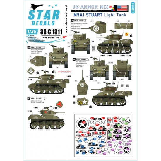 1/35 US Armoured Mix # 4. M5A1 Stuart light tank in Europe 1944-45 1/35 US Armoured Mix # 4. M5A1 Stuart light tank in Europe 1944-45