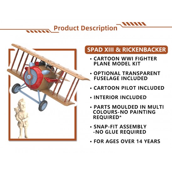 Sky Knight - SPAD XIII (130 x 164 x 88mm) & Rickenbacker Sky Knight - SPAD XIII (130 x 164 x 88mm) & Rickenbacker