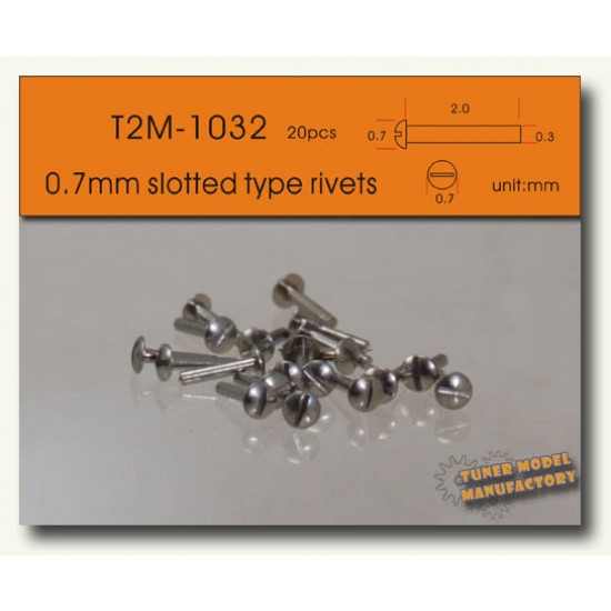 0.7mm Simulated Slotted Head Screws /Slotted Type Rivets (20pcs) 0.7mm Simulated Slotted Head Screws /Slotted Type Rivets (20pcs)
