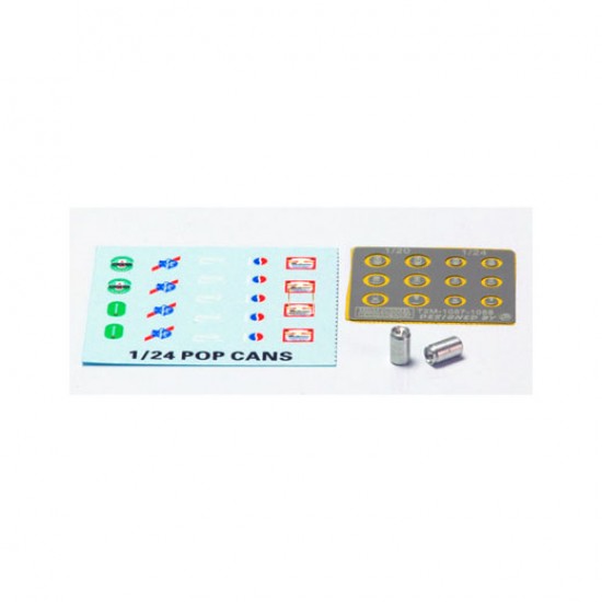1/24 POP Cans Set I (Metal parts + Decals + Photoetch) 1/24 POP Cans Set I (Metal parts + Decals + Photoetch)