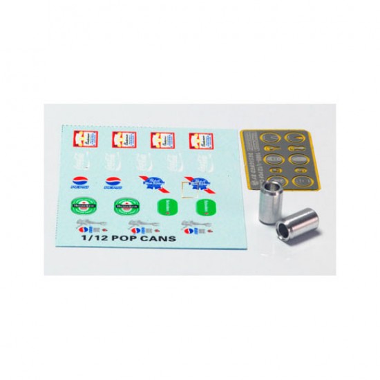 1/12 POP Cans Set III (Metal parts + Decals + Photoetch) 1/12 POP Cans Set III (Metal parts + Decals + Photoetch)
