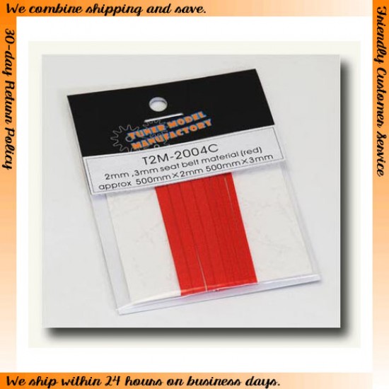2mm,3mm Seat Belt Material (Red) 2mm,3mm Seat Belt Material (Red)