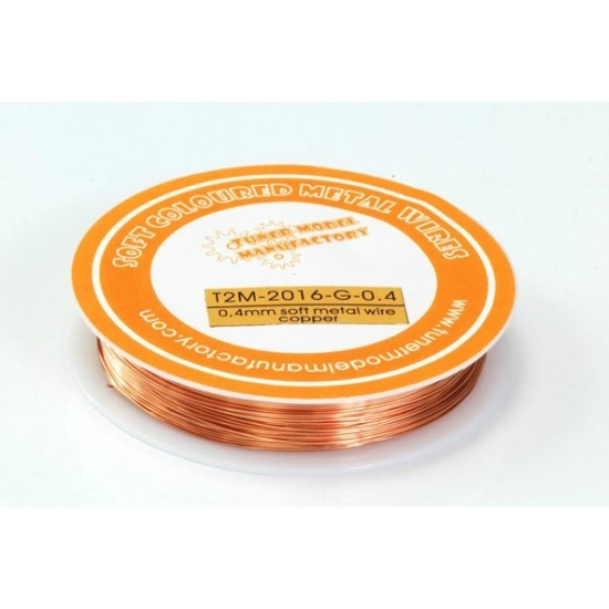 Soft Metallic Coloured Metal Wire - Copper (Diameter: 0.4mm, Length: over 2.5m) Soft Metallic Coloured Metal Wire - Copper (Diameter: 0.4mm, Length: over 2.5m)