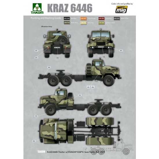 1/35 Ukraine KrAZ-6446 Tractor w/ChMZAP-5247G Semi-Trailer 1/35 Ukraine KrAZ-6446 Tractor w/ChMZAP-5247G Semi-Trailer