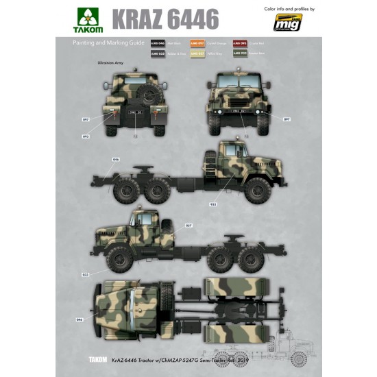 1/35 Ukraine KrAZ-6446 Tractor w/ChMZAP-5247G Semi-Trailer 1/35 Ukraine KrAZ-6446 Tractor w/ChMZAP-5247G Semi-Trailer