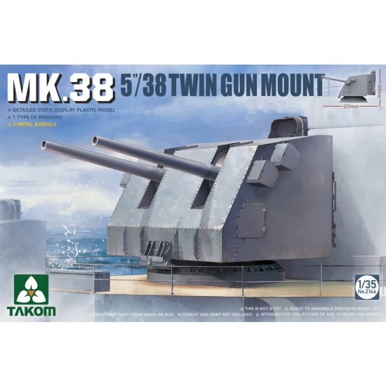 1/35 Mk.38 5/38 Twin Gun Mount w/Metal Barrel
