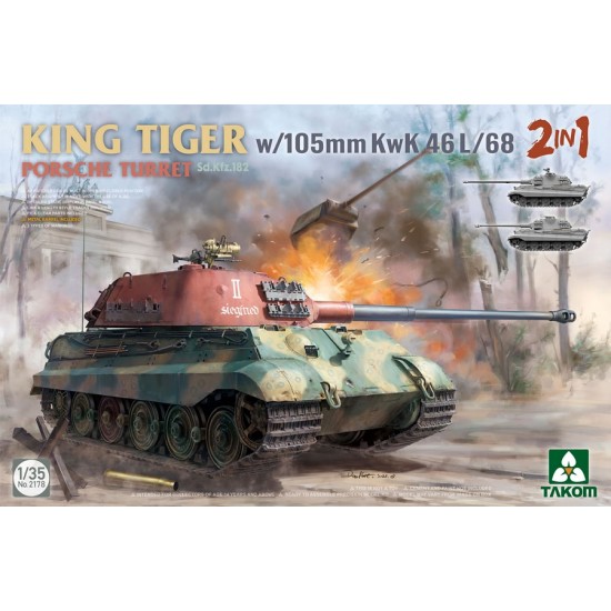 1/35 King Tiger Porsche Turret SdKfz.182 w/105mm KwK 46 L/68 1/35 King Tiger Porsche Turret SdKfz.182 w/105mm KwK 46 L/68