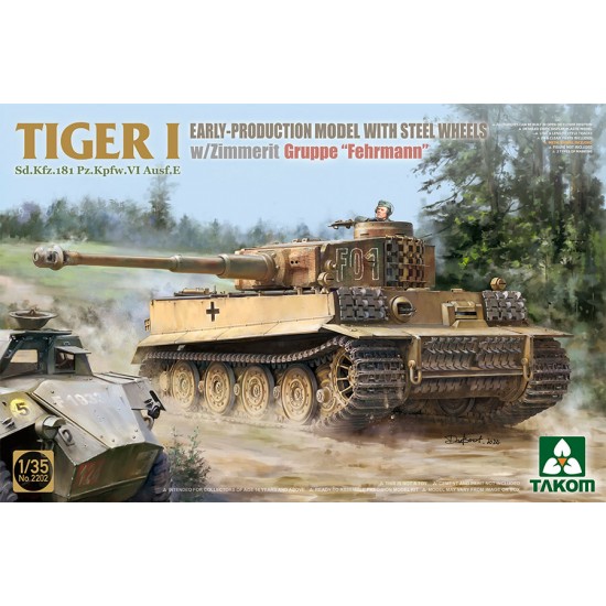 1/35 Tiger I Sd.Kfz.181 Pz.Kpfw.VI Ausf.E Early w/Steel Wheels, Zimmerit Groppe Fehrmann 1/35 Tiger I Sd.Kfz.181 Pz.Kpfw.VI Ausf.E Early w/Steel Wheels, Zimmerit Groppe Fehrmann