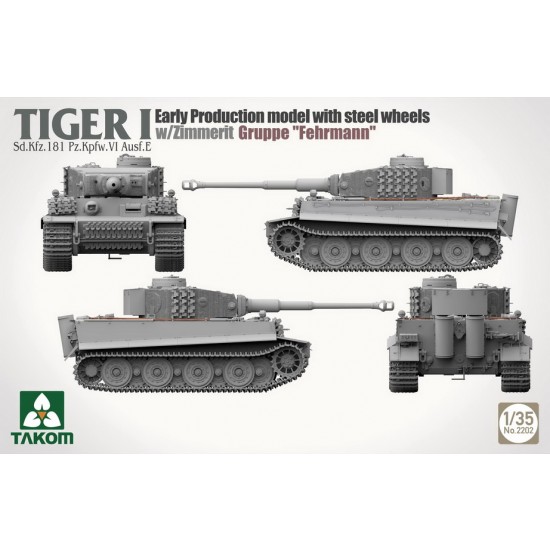 1/35 Tiger I Sd.Kfz.181 Pz.Kpfw.VI Ausf.E Early w/Steel Wheels, Zimmerit Groppe Fehrmann 1/35 Tiger I Sd.Kfz.181 Pz.Kpfw.VI Ausf.E Early w/Steel Wheels, Zimmerit Groppe Fehrmann