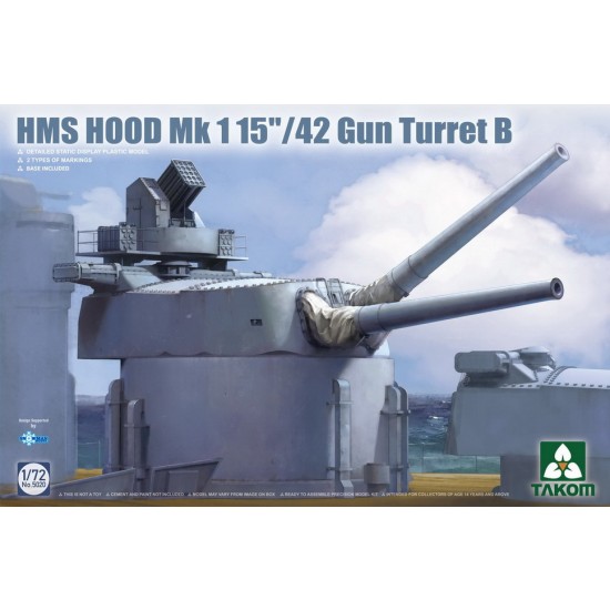 1/72 HMS Hood Mk1 15/42 Gun Turret B 1/72 HMS Hood Mk1 15/42 Gun Turret B