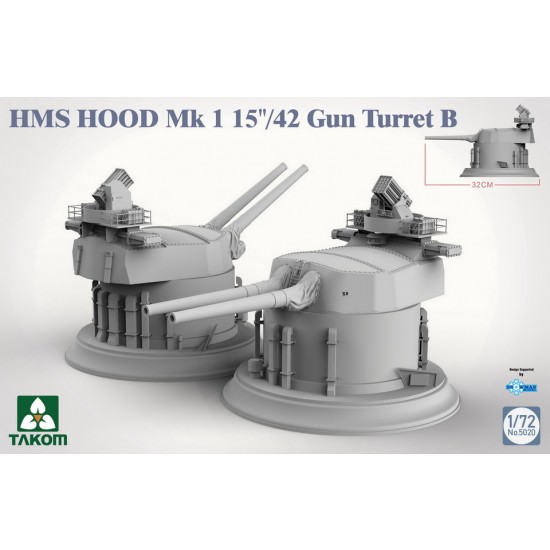 1/72 HMS Hood Mk1 15/42 Gun Turret B 1/72 HMS Hood Mk1 15/42 Gun Turret B