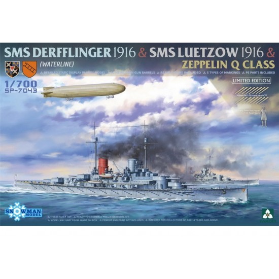 1/700 SMS Derfflinger, Luetzow 1916  & Zeppelin Q Class [Limited Edition]