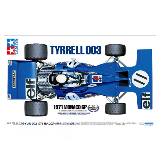 1/12 Tyrrell 003 1971 Monaco Grand Prix with Photo-etched Parts 1/12 Tyrrell 003 1971 Monaco Grand Prix with Photo-etched Parts