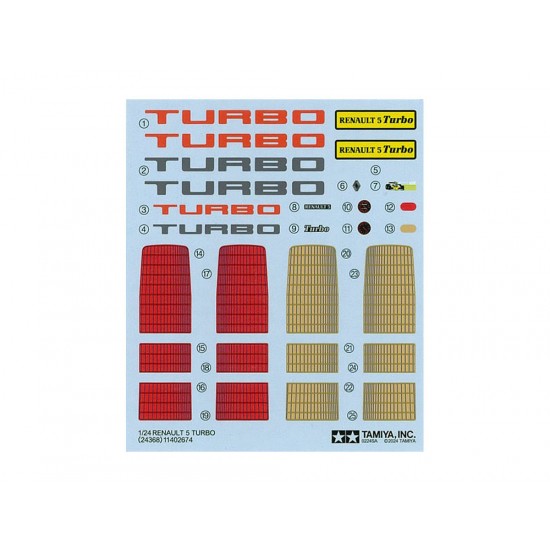 1/24 Renault 5 Turbo Sport Hatchback Automobile 1/24 Renault 5 Turbo Sport Hatchback Automobile