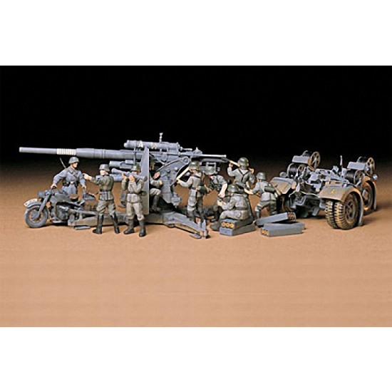 1/35 German 88mm Gun Flak 36/37 w/trailer and crew figures 1/35 German 88mm Gun Flak 36/37 w/trailer and crew figures