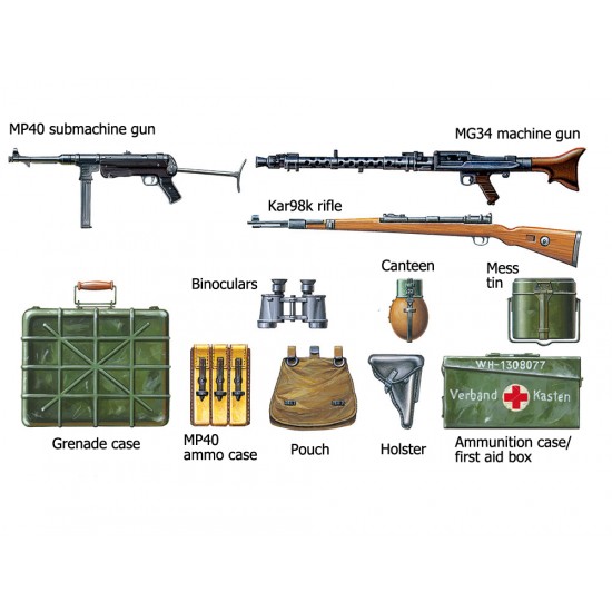 1/35 Mid - WWII German Infantry Set (5 figures) 1/35 Mid - WWII German Infantry Set (5 figures)