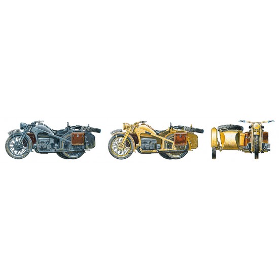 1/35 German KS600 Motorcycle with Sidecar and 3 Soldiers 1/35 German KS600 Motorcycle with Sidecar and 3 Soldiers