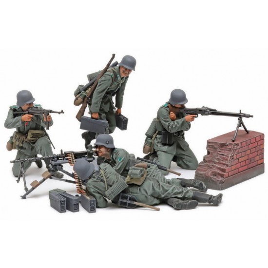 1/35 Mid-WWII German Machine Gun Team Set (5 figures) 1/35 Mid-WWII German Machine Gun Team Set (5 figures)